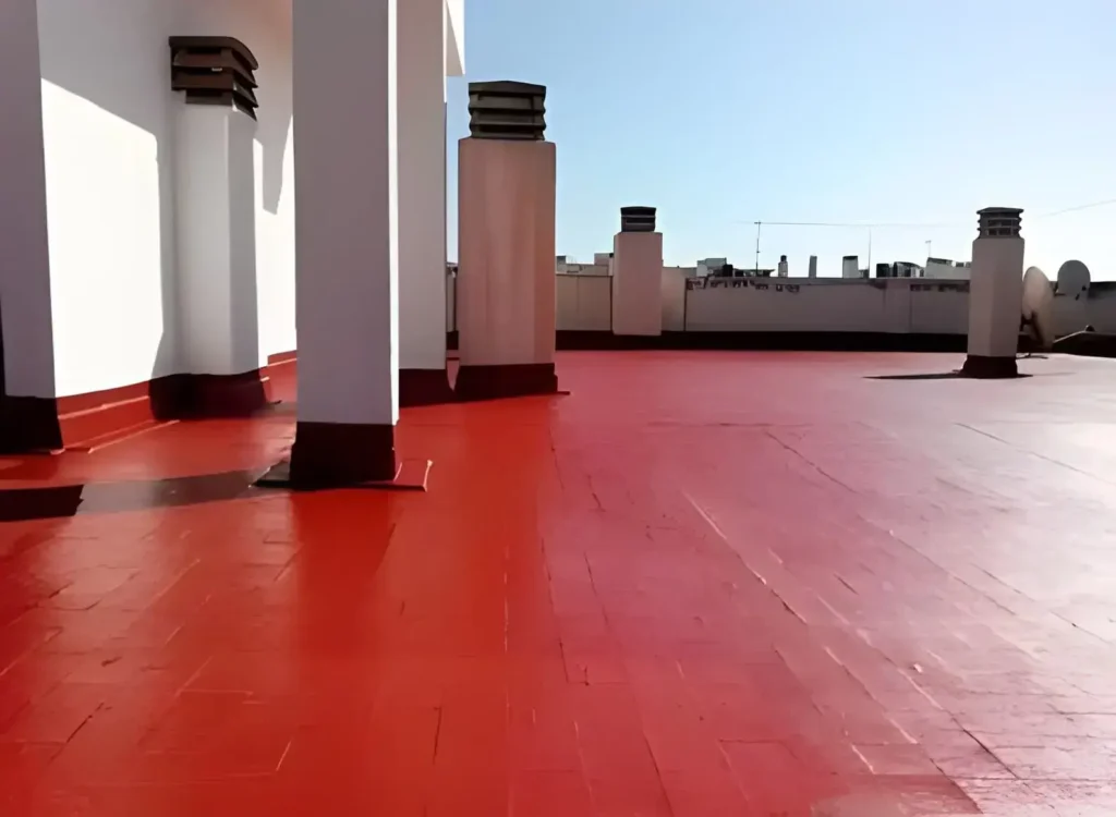 Terraza cubierta impermeabilizada realizada por Los Pintores Salamanca